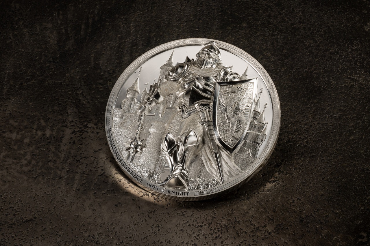 (W099.25.D.2024.30714) Cook Islands 25 Dollars Iron Knight 2024 - Proof silver Reverse (blog illustration) (zoom)