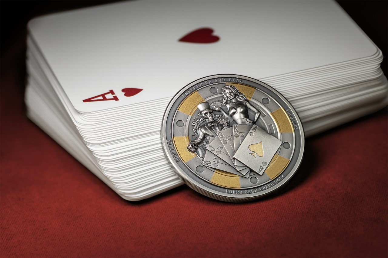 (W168.1.5.D.2024.30586) Palau 5 Dollars Poker card guard 2024 - Antique silver (blog) (zoom)