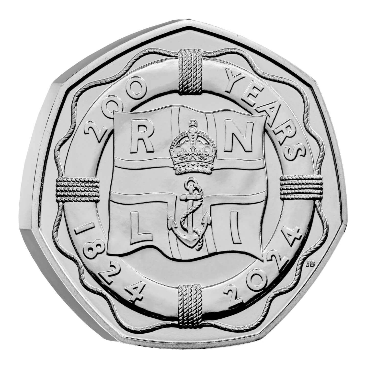 (W185.50.P.2024.UK24RNBU) United Kingdom 50 Pence RNLI 2024 BU Reverse (zoom)