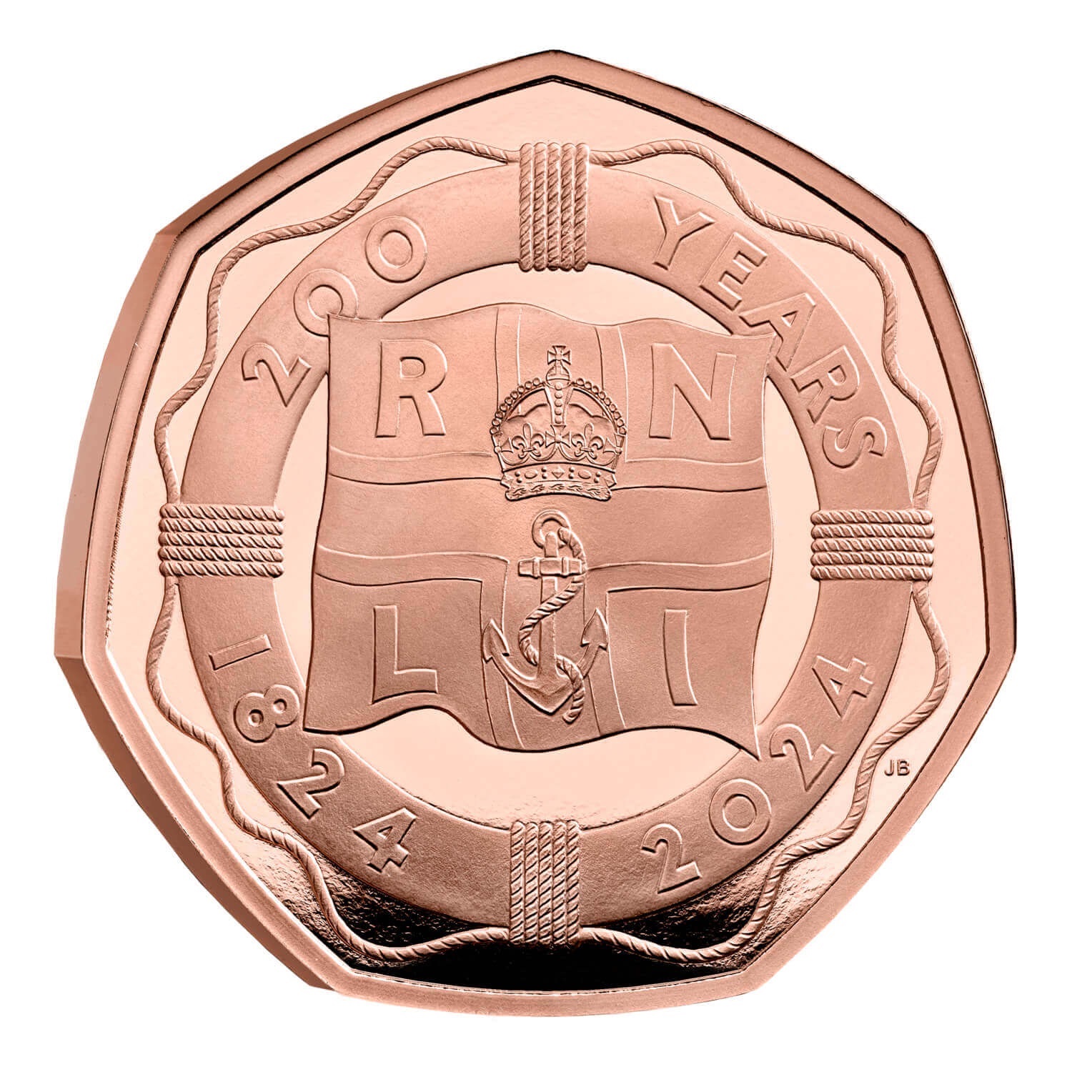 (W185.50.P.2024.UK24RNGP) United Kingdom 50 Pence RNLI 2024 - Proof gold Reverse (zoom)