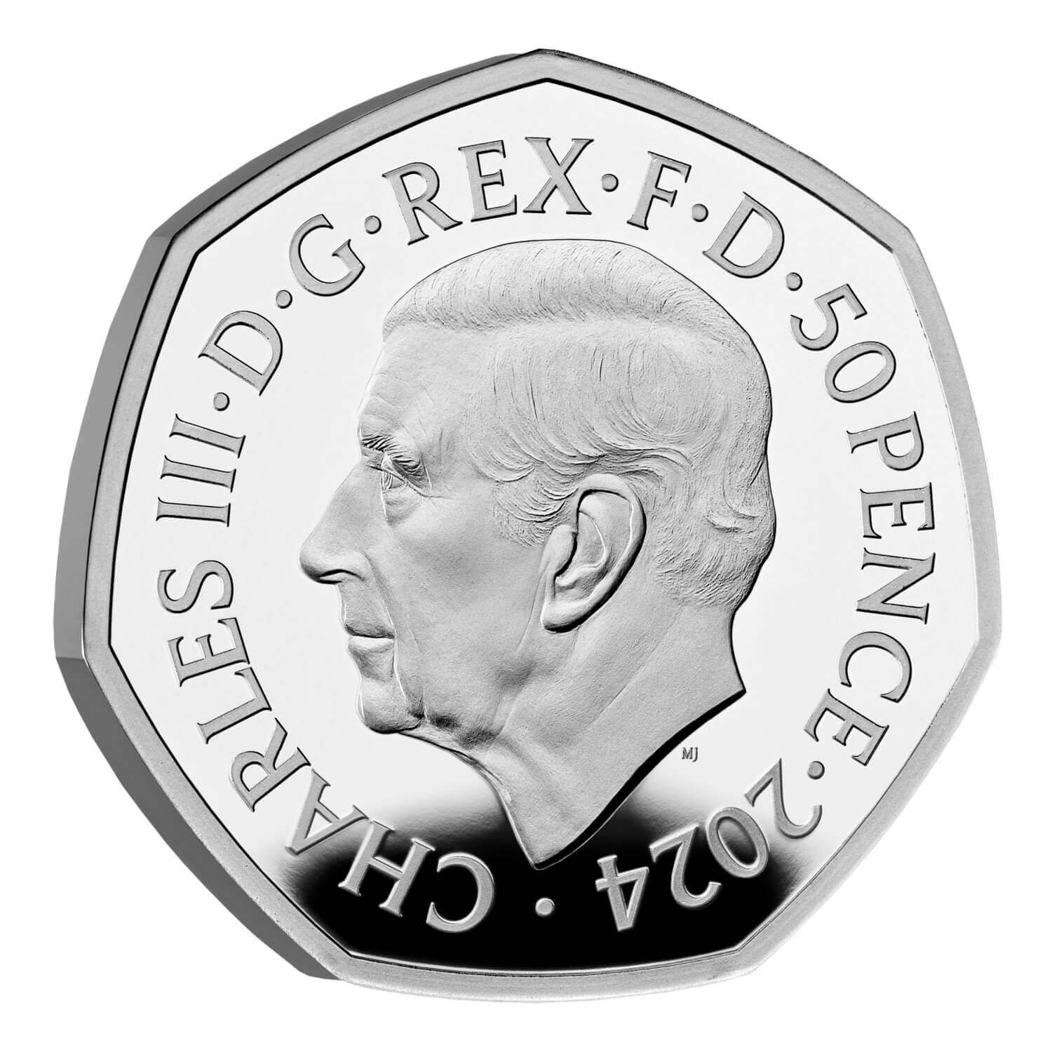 (W185.50.P.2024.UK24RNSPC) United Kingdom 50 Pence RNLI 2024 - Proof silver (coloured) Obverse (zoom)