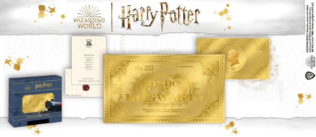 (W193.1.50.Tala.2024.0,5.g.Au.1571240118) 50 Tala Samoa 2024 half gram Proof gold - Hogwarts Express ticket (blog) (zoom)