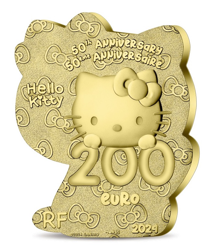 (EUR07.Proof.2024.10041380620000) 200 euro France 2024 Proof gold - Hello Kitty Reverse (zoom)