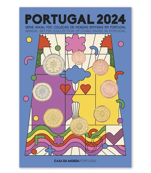 (EUR15.FDC.set.2024.1026325) FDC coin set Portugal 2024 (zoom)