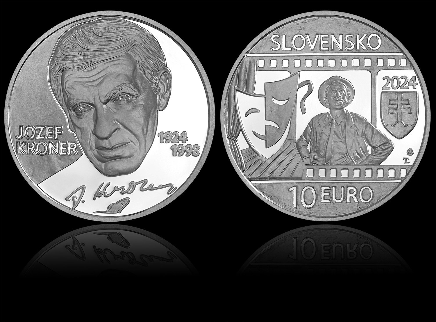 (EUR17.Proof.2024.521122) 10 euro Slovakia 2024 Proof silver - Jozef Kroner (blog illustration) (zoom)