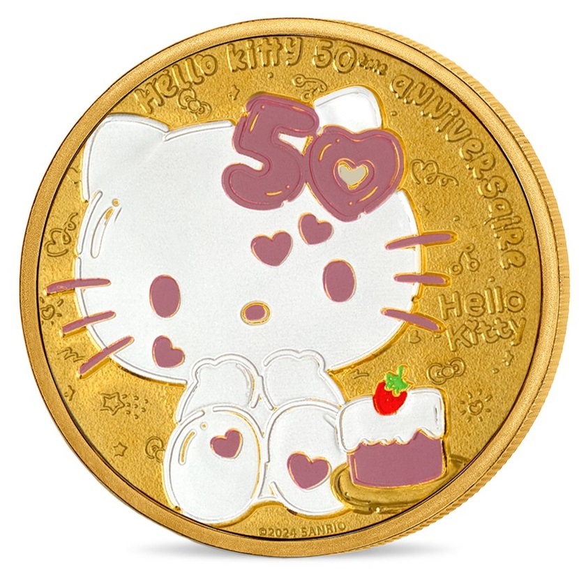 (MdP.event.token.2024.10011376630000) Event token - 50th anniversary of Hello Kitty Obverse (zoom)