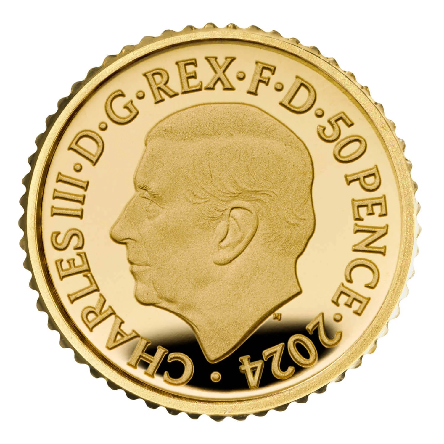 (W185.50.Pence.2024.UK24HP40G) 50 Pence United Kingdom 2024 fortieth oz Proof gold - Harry Potter (Winged Keys) O (zoom)