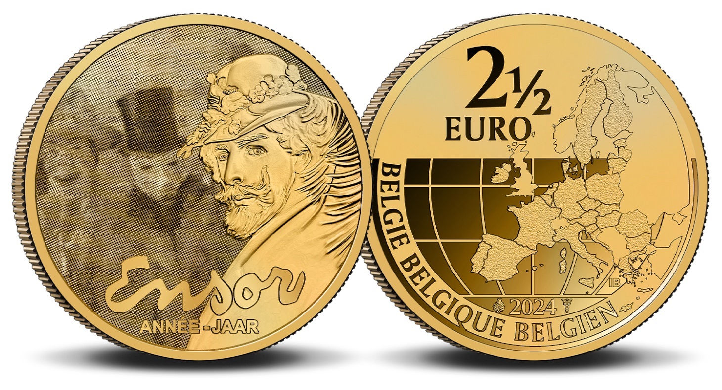 (EUR02.BU.2024.0117873) 2 euro and a half Belgium 2024 BU - Year of James Ensor - French legend (zoom)