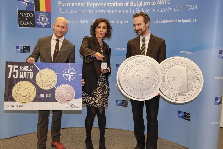(EUR02.Proof.2024.0117879) 10 euro Belgium 2024 Proof silver - NATO (blog illustration) (zoom)