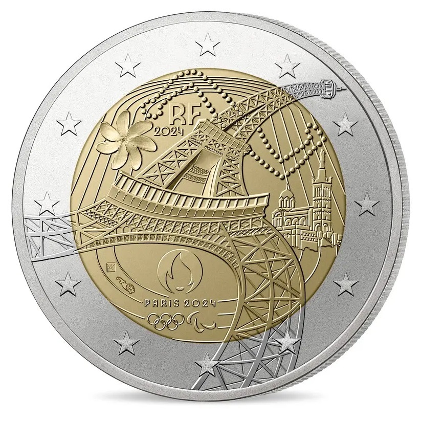 (EUR07.2.E.2024.1) 2 euro France 2024 - Olympic Summer Games, Paris 2024 Obverse (zoom)