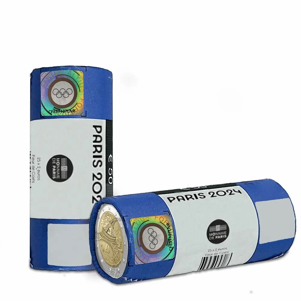 (EUR07.2.E.2024.roll.10041388830000) 2 euro roll France 2024 - Olympic Summer Games, Paris 2024 (zoom)