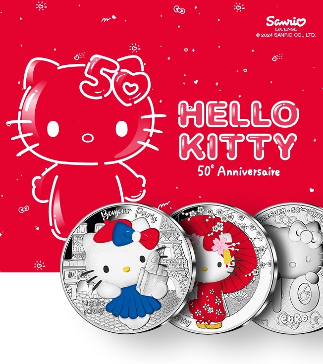 (EUR07.Proof.2024.10041376600000) 10 euro France 2024 Proof silver - Hello Kitty (shop illustration) (zoom)