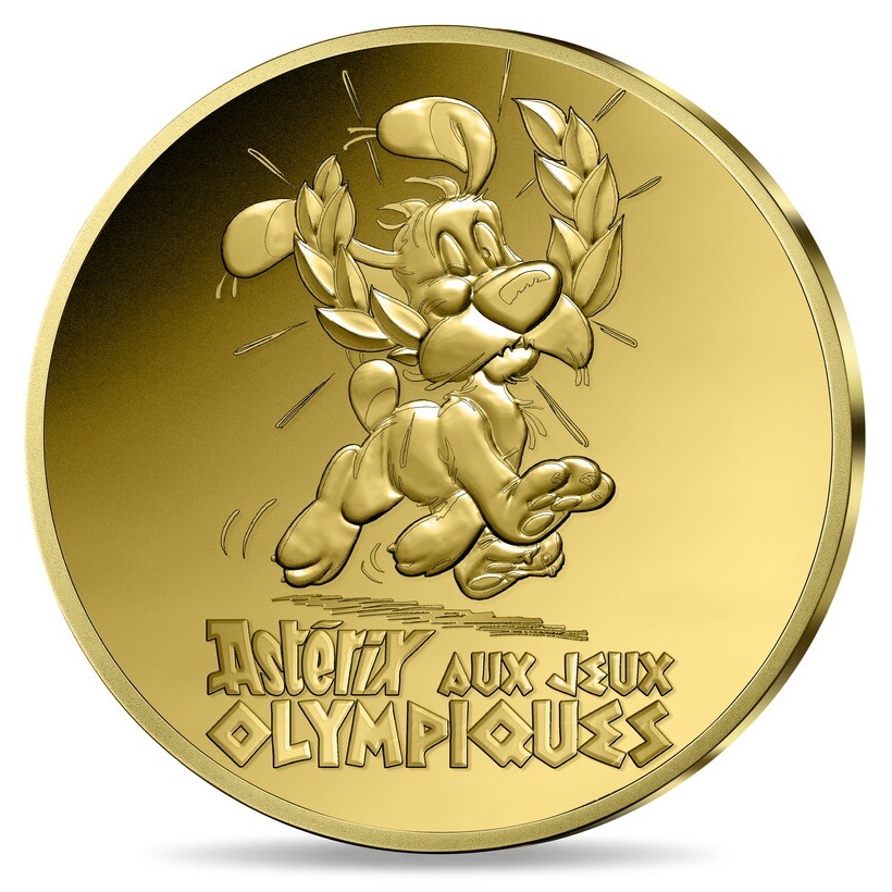 (EUR07.Proof.2024.10041385730000) 5 euro France 2024 Proof gold - Asterix in the Olympic Games Obverse (zoom)