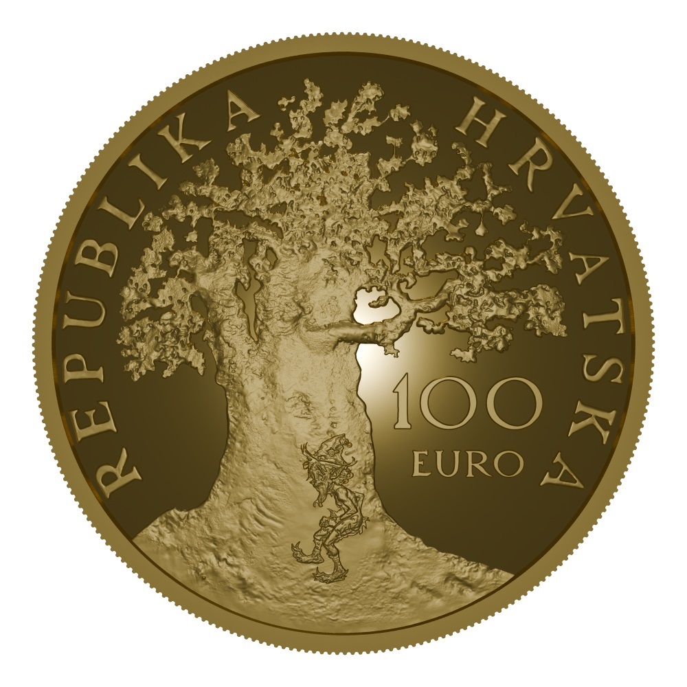 (EUR25.Proof.2024.111028) 100 euro Croatia 2024 Proof gold - Ivana Brlić-Mažuranić Obverse (zoom)
