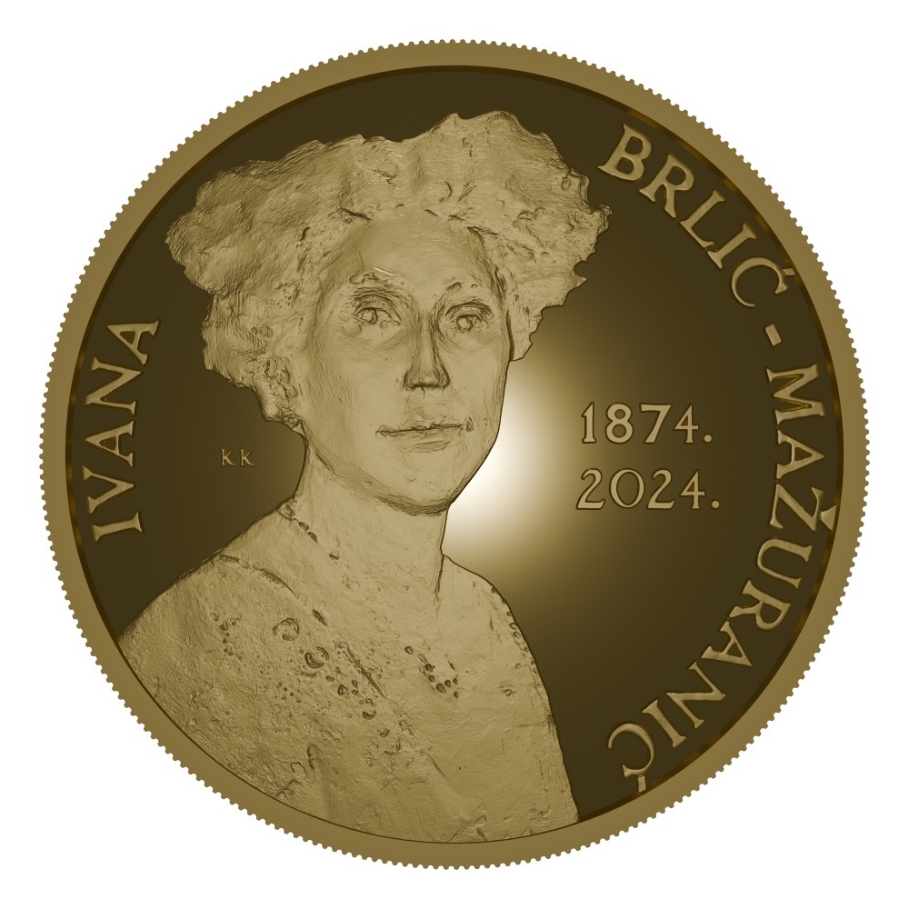 (EUR25.Proof.2024.111028) 100 euro Croatia 2024 Proof gold - Ivana Brlić-Mažuranić Reverse (zoom)