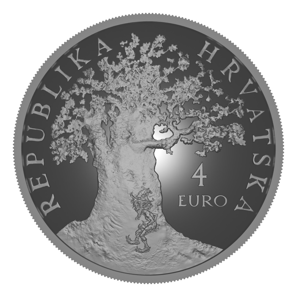 (EUR25.Proof.2024.212055) 4 euro Croatia 2024 Proof silver - Ivana Brlić-Mažuranić Obverse (zoom)