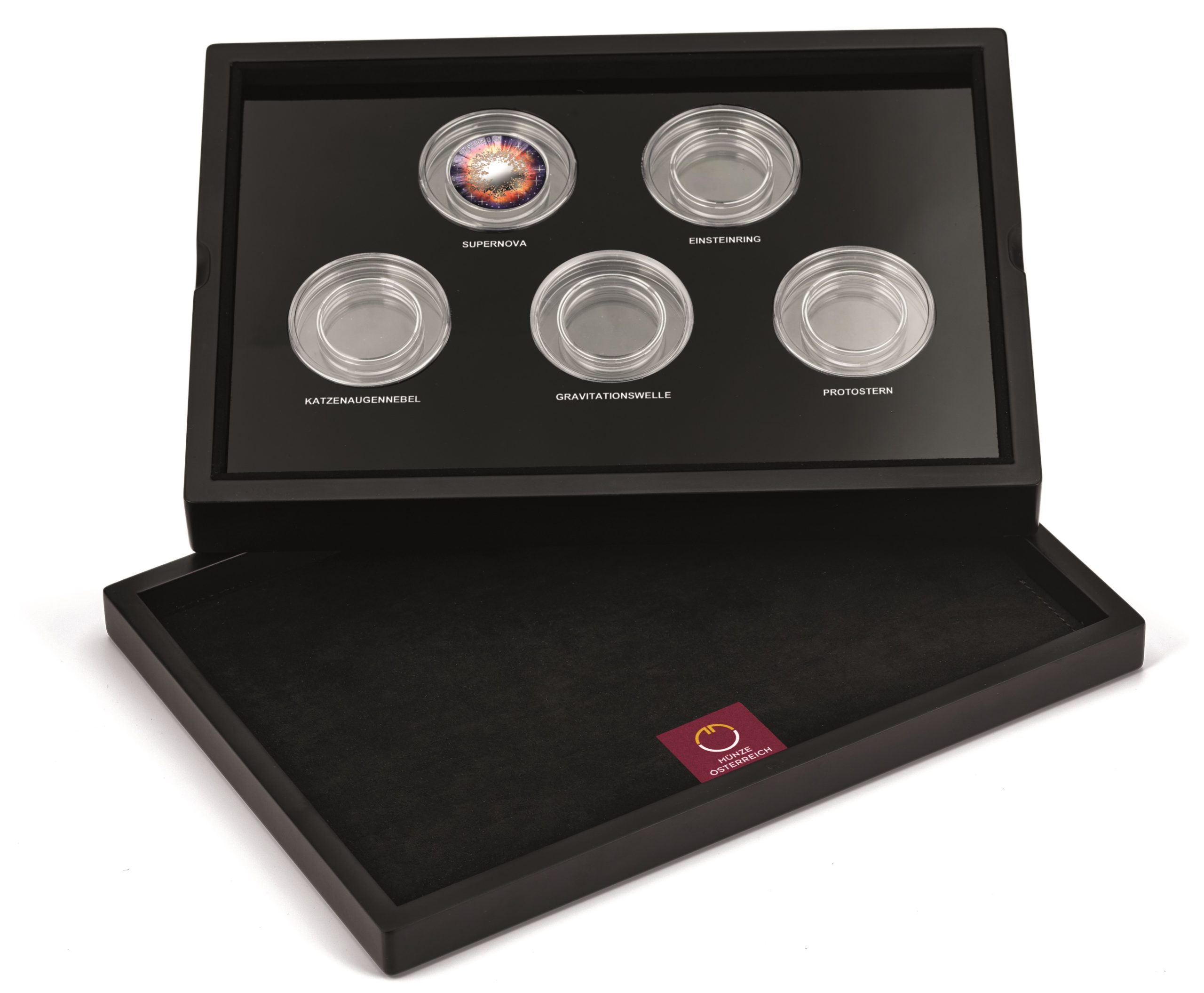 (MATMünzeÖ.case.26988) Collector case Austrian Mint - The Beauty of the Universe (featuring the first coin) (zoom)
