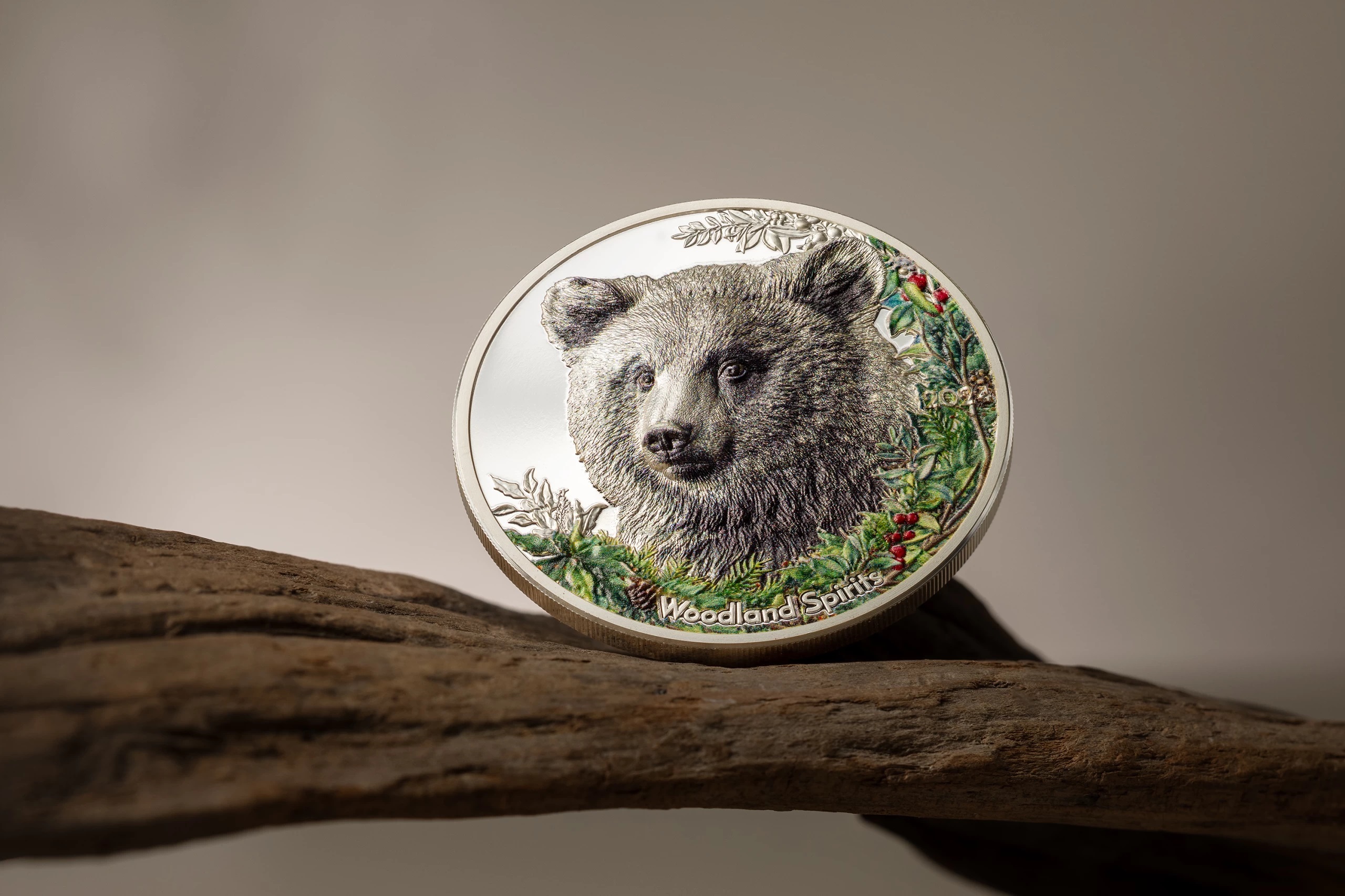 (W151.500.Tögrög.2024.30503) 500 Tögrög Mongolia 2024 1 oz Proof silver - Bear (blog) (zoom)