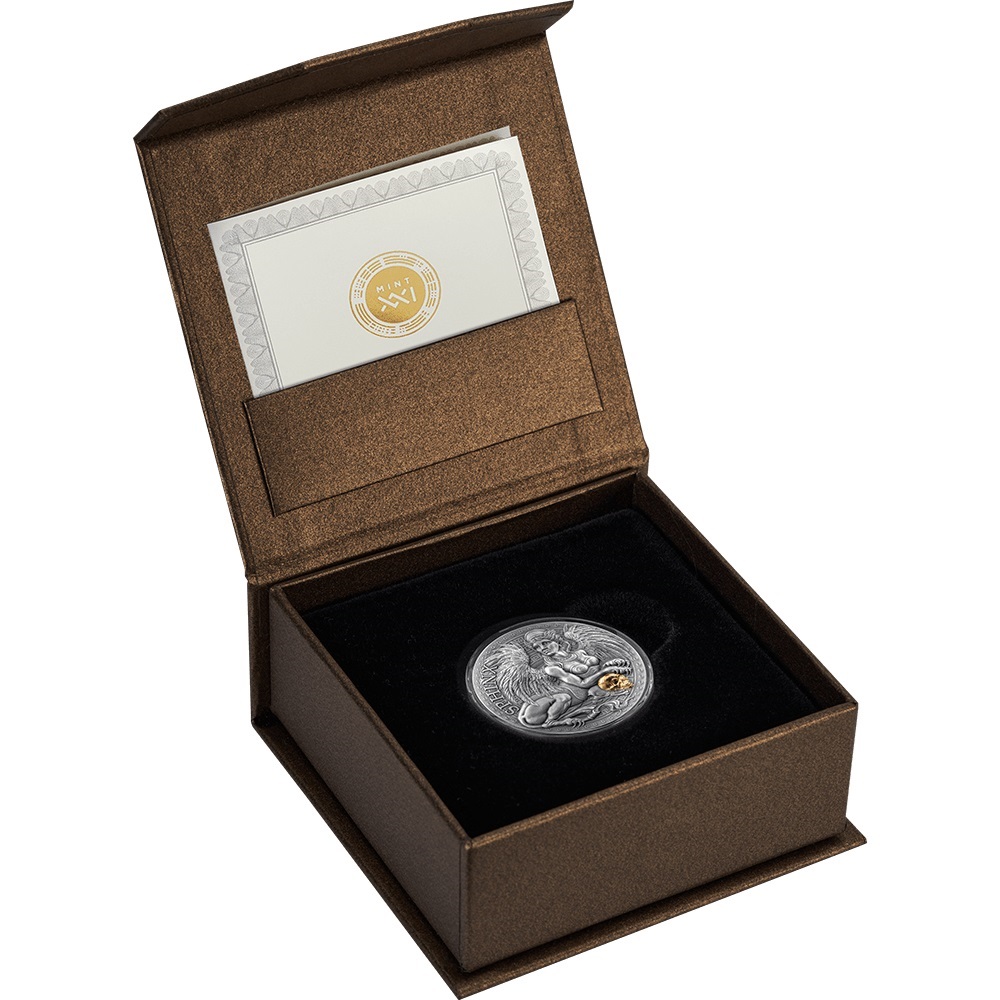 (W036.1000.CFA.2024.1.oz.Ag.2) 1000 Francs CFA Cameroon 2024 1 ounce Antique silver - Sphinx (case) (zoom)