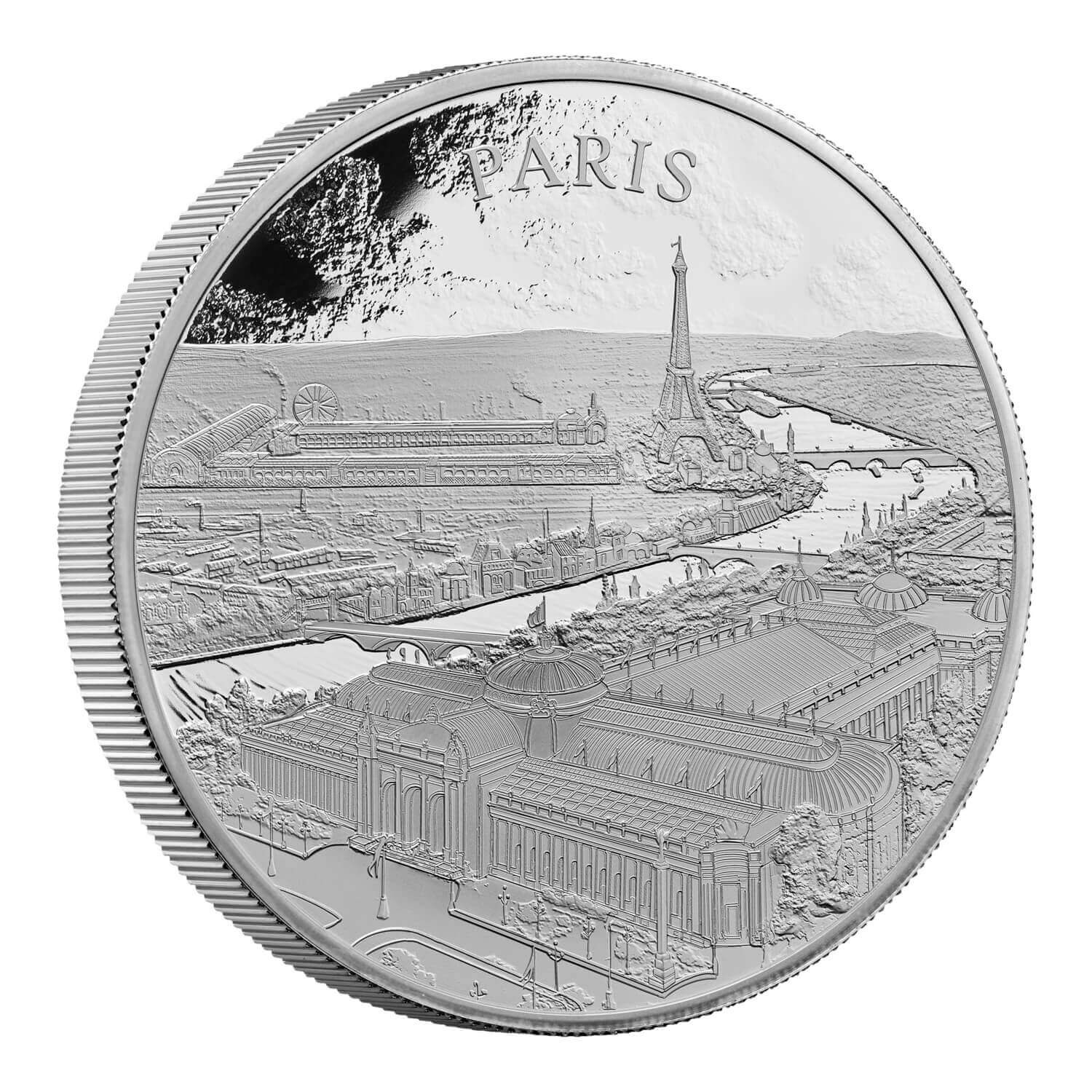 (W185.10.P.2024.UK24CVP5S) 10 Pounds United Kingdom 2024 5 oz Proof silver - Paris Reverse (zoom)