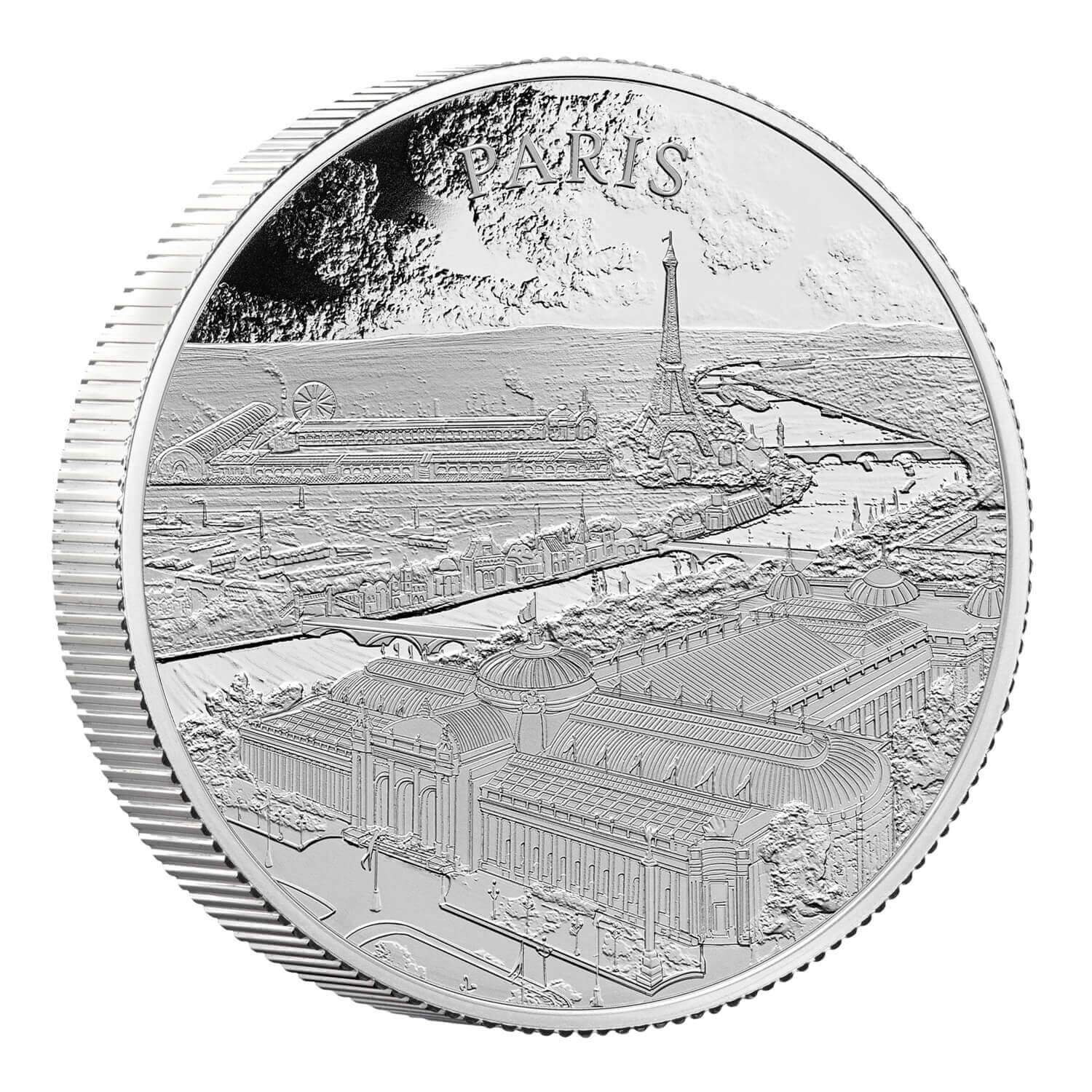 (W185.5.P.2024.UK24CVP2S) 5 Pounds United Kingdom 2024 2 oz Proof silver - Paris Reverse (zoom)