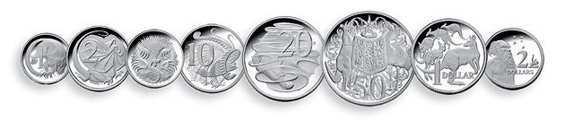 Coins from Australia (shop illustration) (zoom)