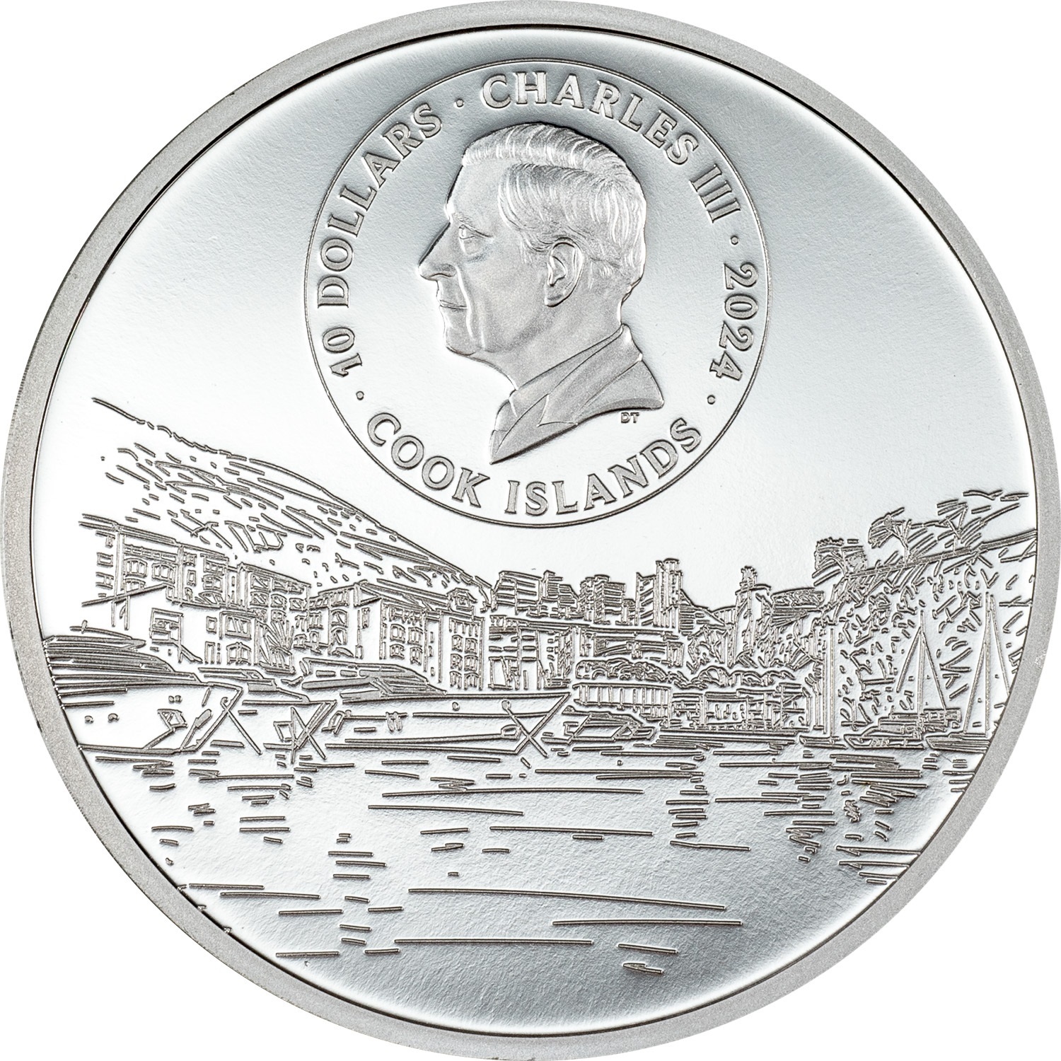 (W099.10.D.2024.1) Cook Islands 10 Dollars The Rock of Monaco 2024 - Proof silver Obverse (zoom)