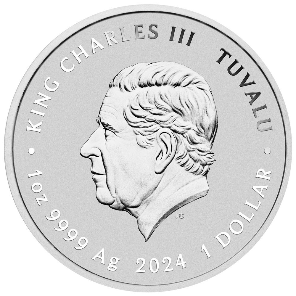 (W228.1.1.D.2024.24T85AAD) 1 Dollar Tuvalu 2024 1 oz silver - Teenage Mutant Ninja Turtles 40th Anniversary Obverse (zoom)