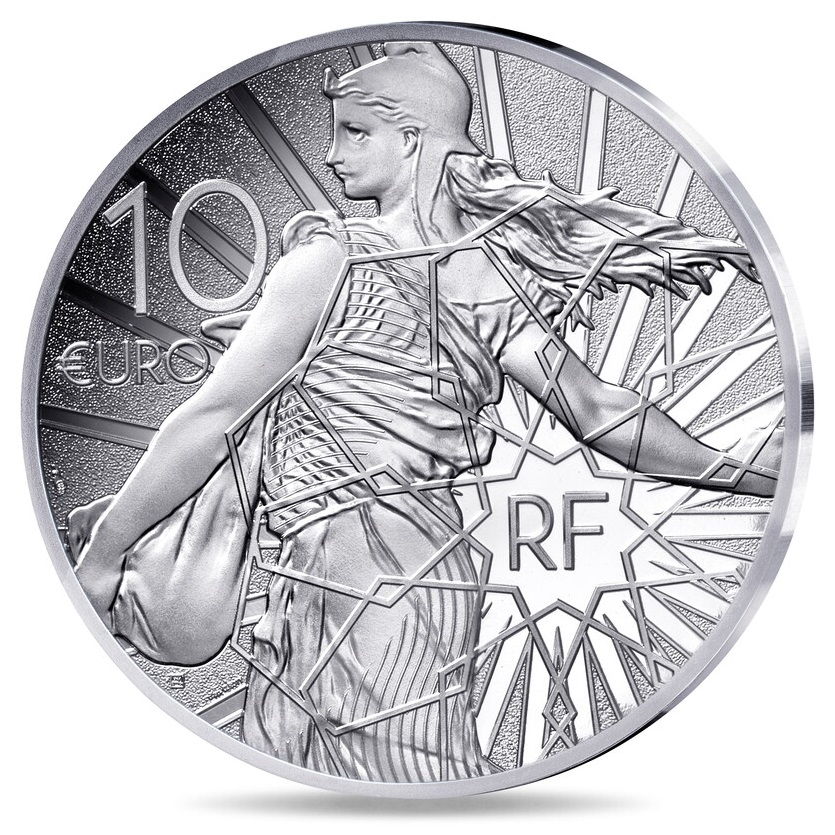 (EUR07.Proof.2024.10041382170000) 10 euro France 2024 Proof silver - Sower (the golden fleece) Reverse (zoom)