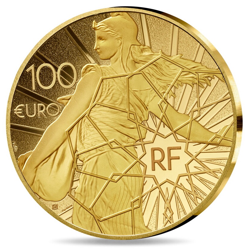 (EUR07.Proof.2024.10041382190000) 100 euro France 2024 Proof gold - Sower (the golden fleece) Reverse (zoom)