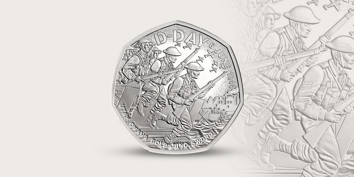Royal Mint D-Day 80th Anniversary 2024 (shop illustration) (zoom)