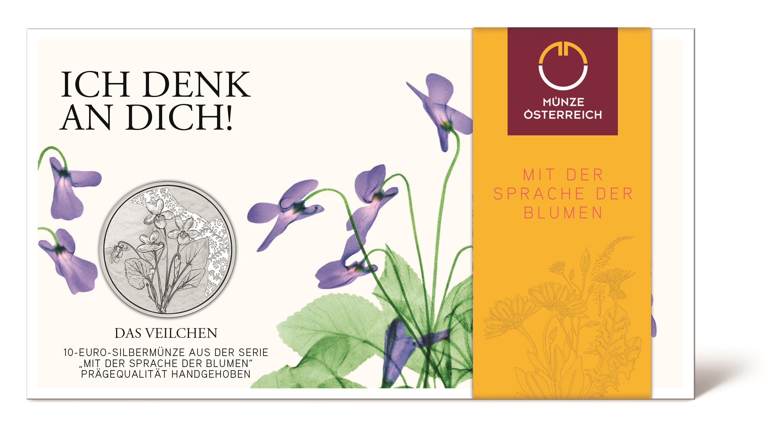 (EUR01.BU.2024.26798) 10 euro Austria 2024 BU Ag - Violet flower (blister) (zoom)