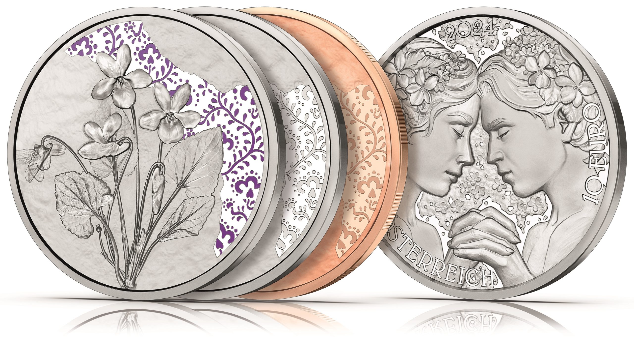 (EUR01.BU.2024.26798) 10 euro Austria 2024 BU silver - Violet (blog illustration) (zoom)