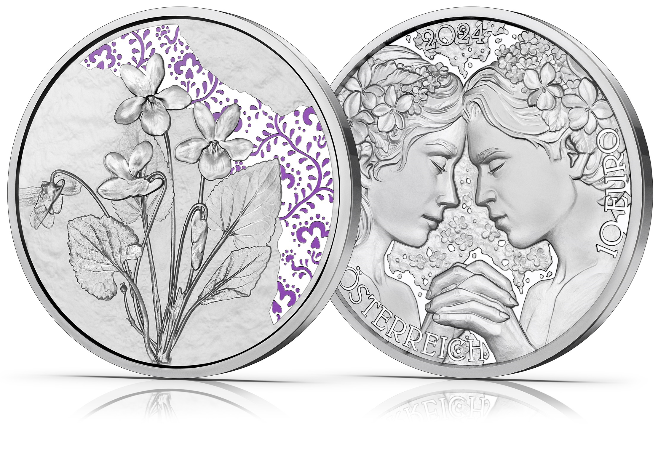 (EUR01.Proof.2024.26799) 10 € Austria 2024 Proof silver - Violet (zoom)