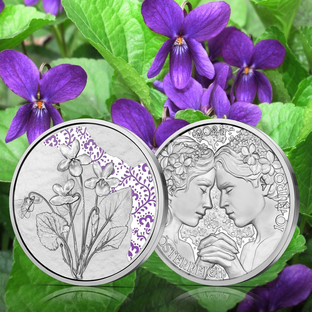 (EUR01.Proof.2024.26799) 10 euro Austria 2024 Proof silver - Violet (blog illustration) (zoom)