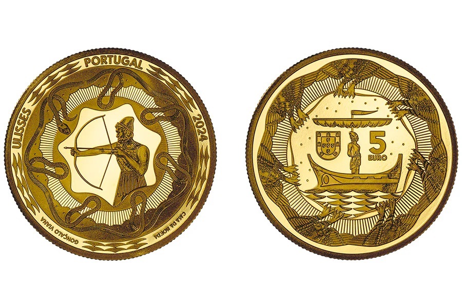 (EUR15.Proof.2024.1026444) 5 € Portugal 2024 Proof Au - Ulysses (zoom)