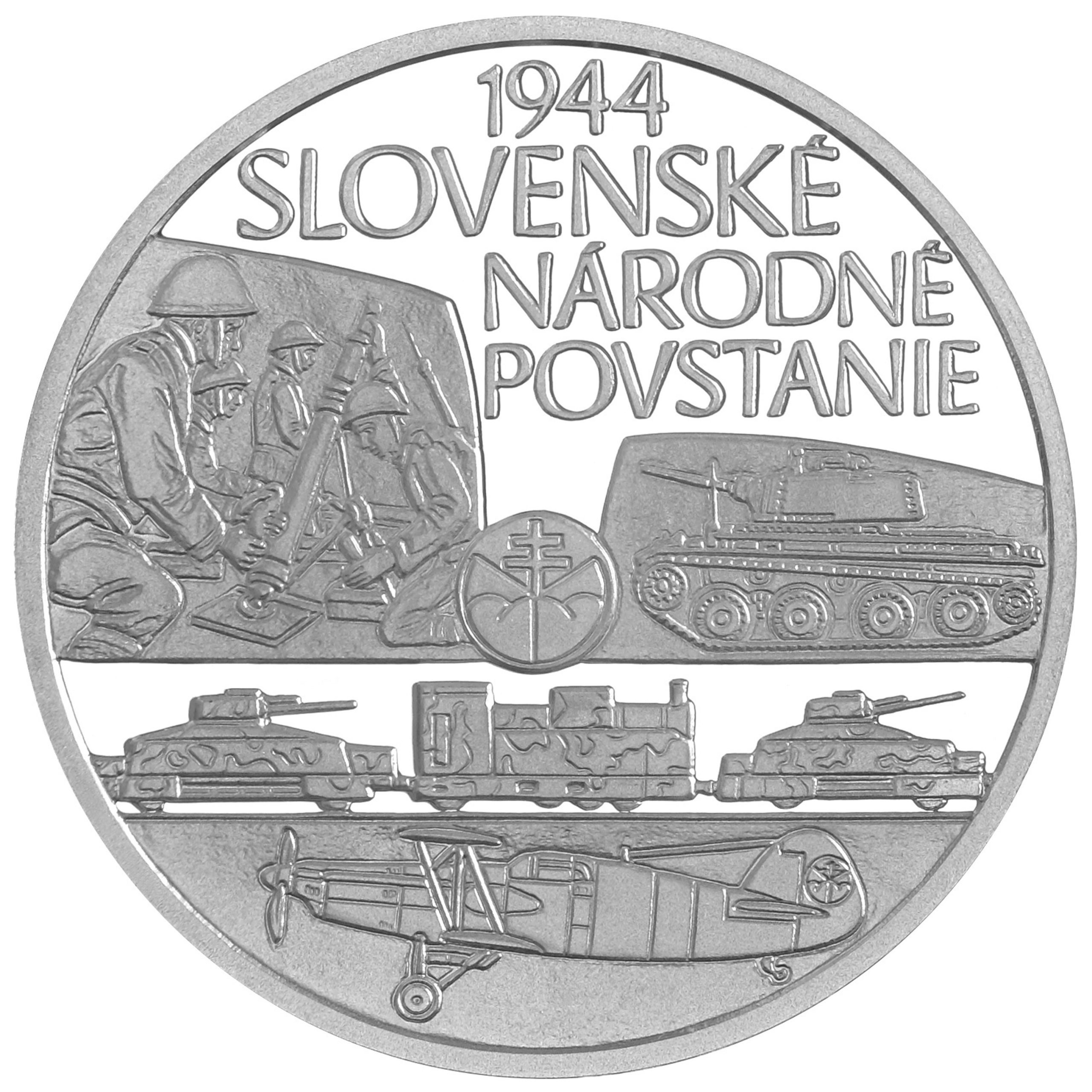 (EUR17.Proof.2024.521130) 10 € coin Slovakia 2024 Proof silver - Slovak national uprising Reverse (zoom)