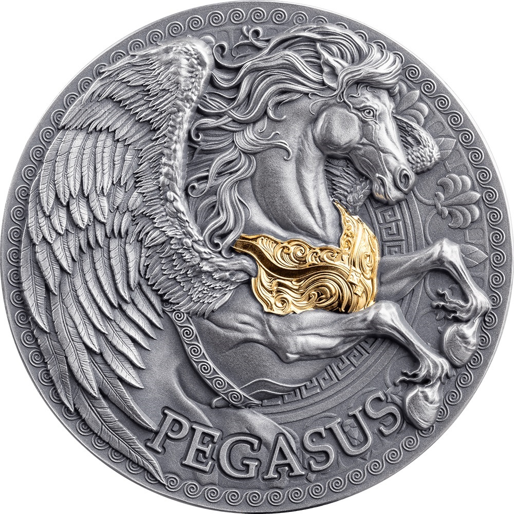 (W036.1000.CFA.2024.1.oz.Ag.3) 1000 Francs CFA Cameroon 2024 1 oz Antique silver - Pegasus Reverse (zoom)