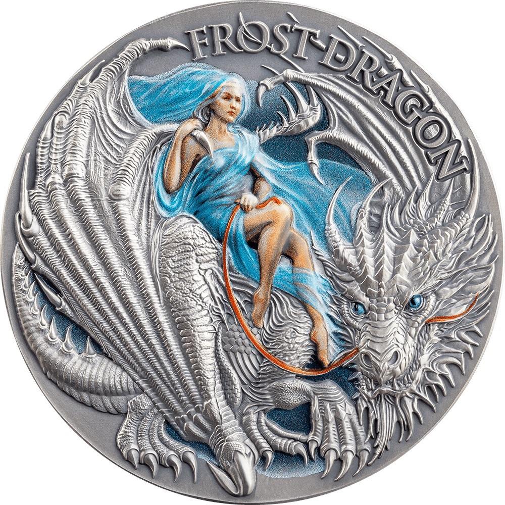 (W036.2000.CFA.2024.2.oz.Ag.30) 2000 Francs CFA Cameroon 2024 2 oz Antique silver - Frost Dragon Reverse (zoom)