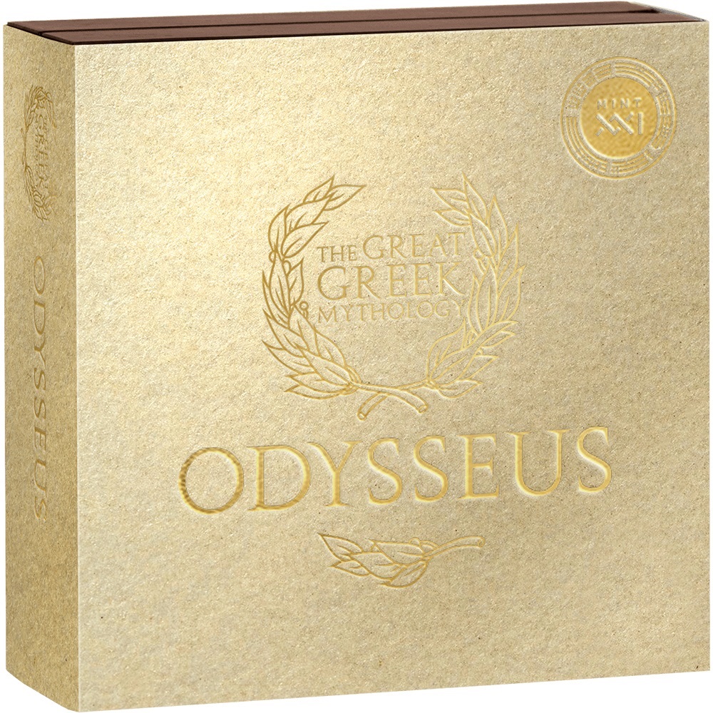 (W036.2000.CFA.2024.2.oz.Ag.31) 2000 Francs CFA Cameroon 2024 2 ounces Antique silver - Odysseus (box) (zoom)