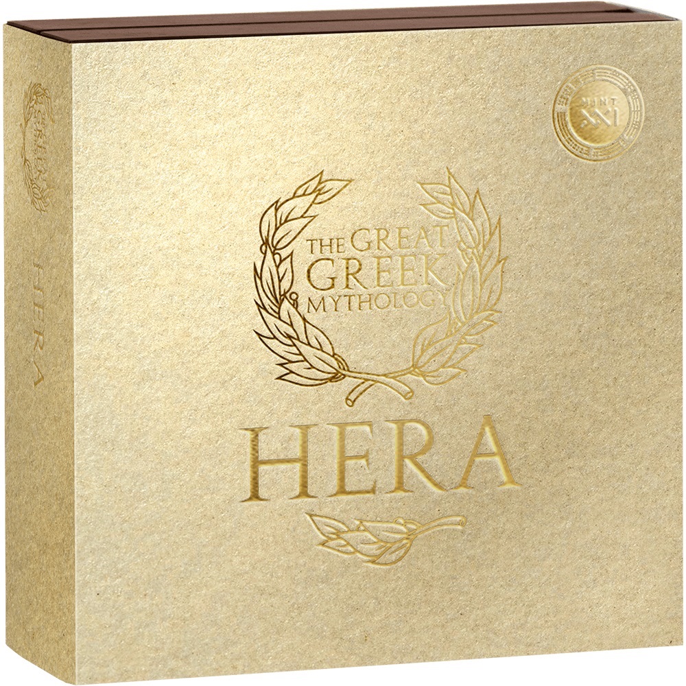 (W036.3000.CFA.2024.3.oz.Ag.2) 3000 Francs CFA Cameroon 2024 3 oz Antique Ag - Hera (box) (zoom)