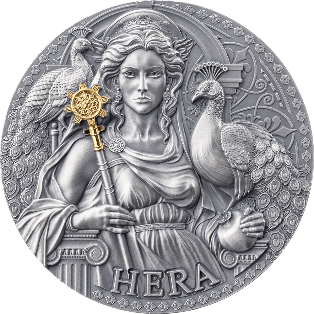 (W036.3000.CFA.2024.3.oz.Ag.2) 3000 Francs CFA Cameroon 2024 3 oz Antique silver - Hera Reverse (zoom)