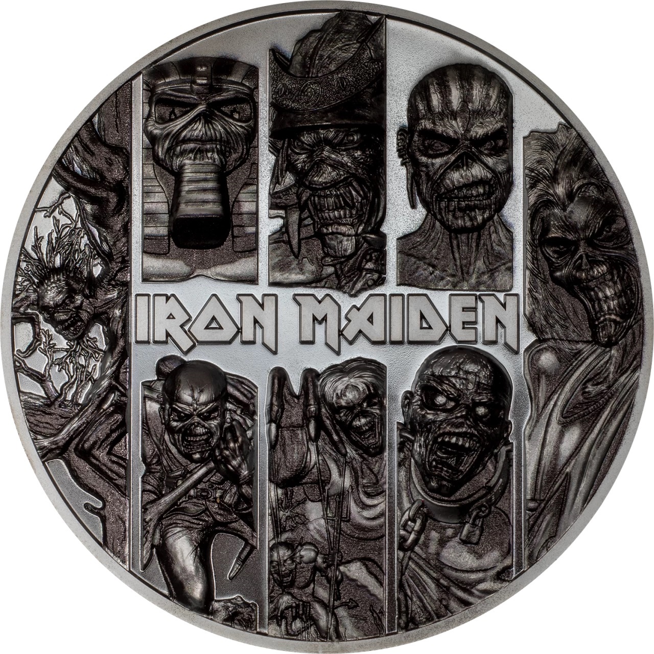 (W099.20.D.2024.30815) Cook Islands 20 Dollars Eddie Collection (Iron Maiden) 2024 - Black Proof silver Reverse (zoom)