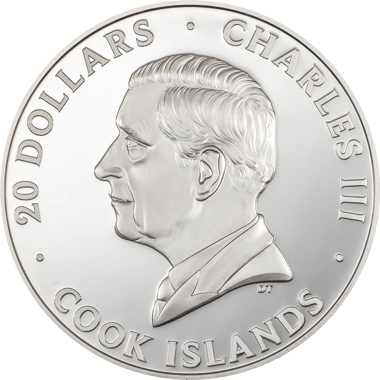 (W099.20.D.2024.30830) Cook Islands 20 Dollars Silver Burst (Bald Eagle) 2024 - Proof silver Obverse (zoom)