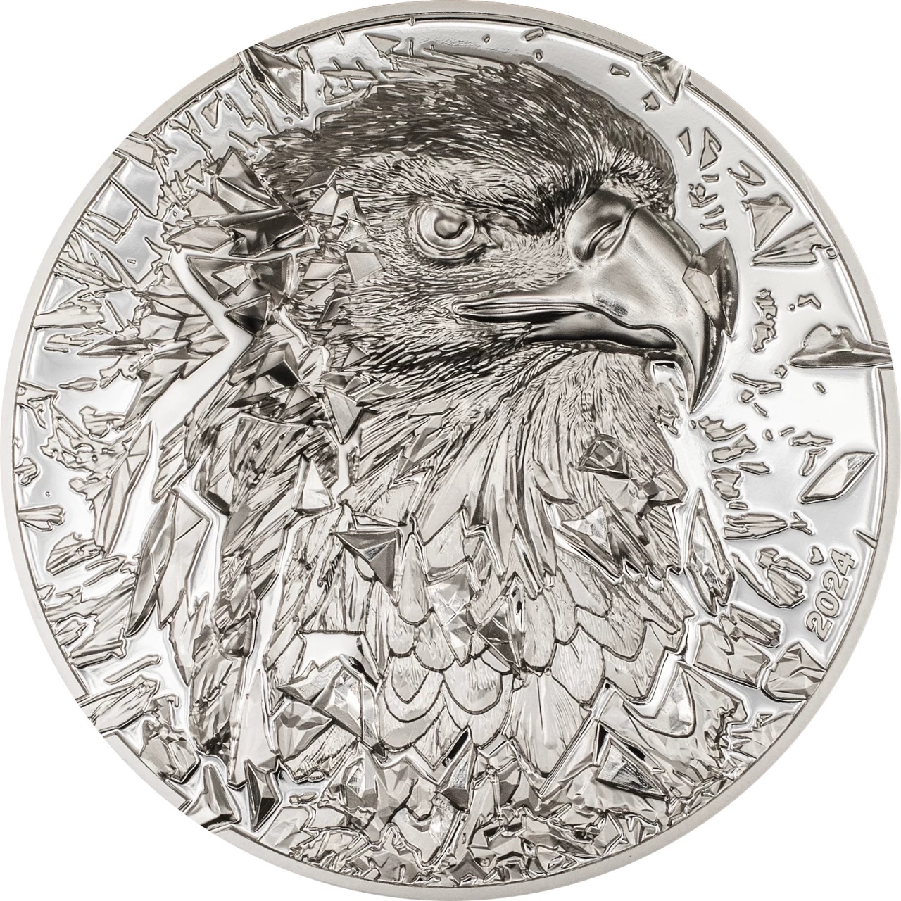 (W099.20.D.2024.30830) Cook Islands 20 Dollars Silver Burst (Bald Eagle) 2024 - Proof silver Reverse (zoom)