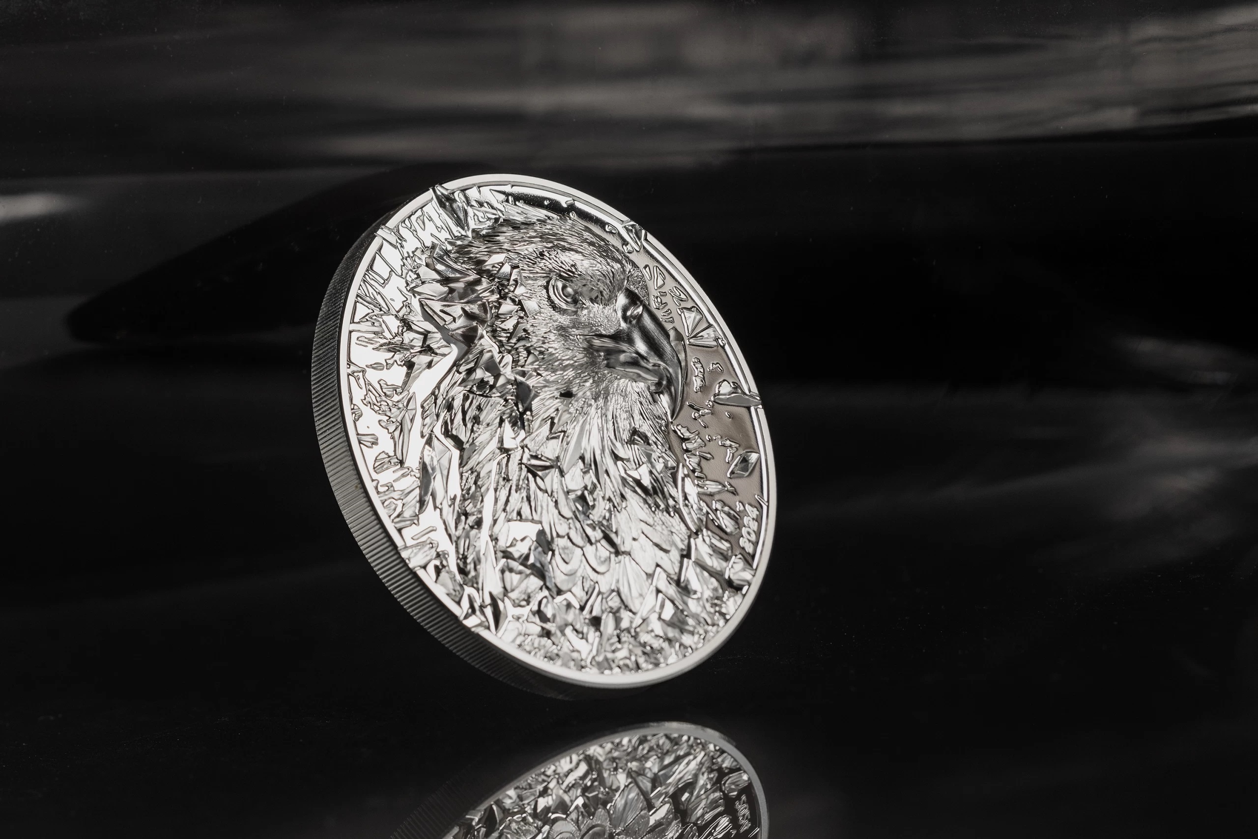 (W099.20.D.2024.30830) Cook Islands 20 Dollars Silver Burst (Bald Eagle) 2024 - Proof silver (blog illustration) (zoom)