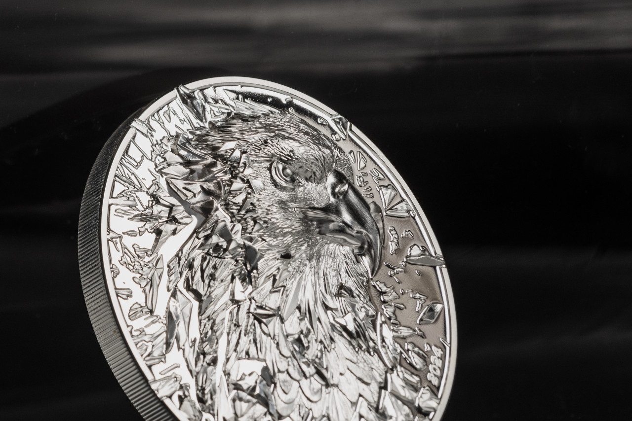 (W099.20.D.2024.30830) Cook Islands 20 Dollars Silver Burst (Bald Eagle) 2024 - Proof silver (blog) (zoom)