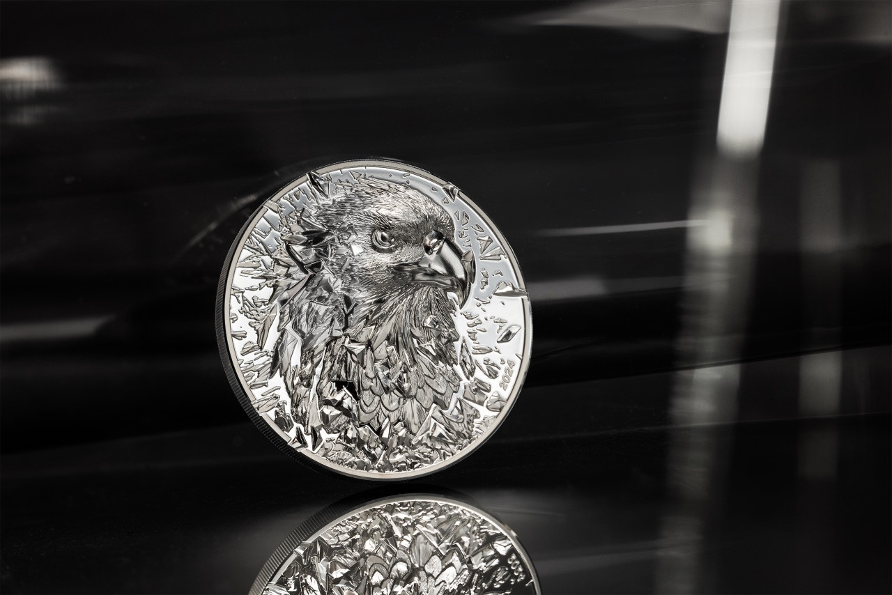 (W099.20.D.2024.30830) Cook Islands 20 $ Silver Burst (Bald Eagle) 2024 - Proof silver (blog) (zoom)