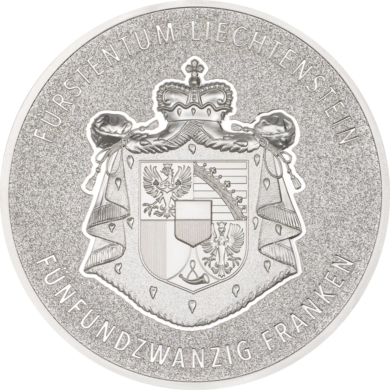 (W132.25.F.2024.30866) Liechtenstein 25 Franken Swiss Franc 2024 - Silk finish silver Obverse (zoom)