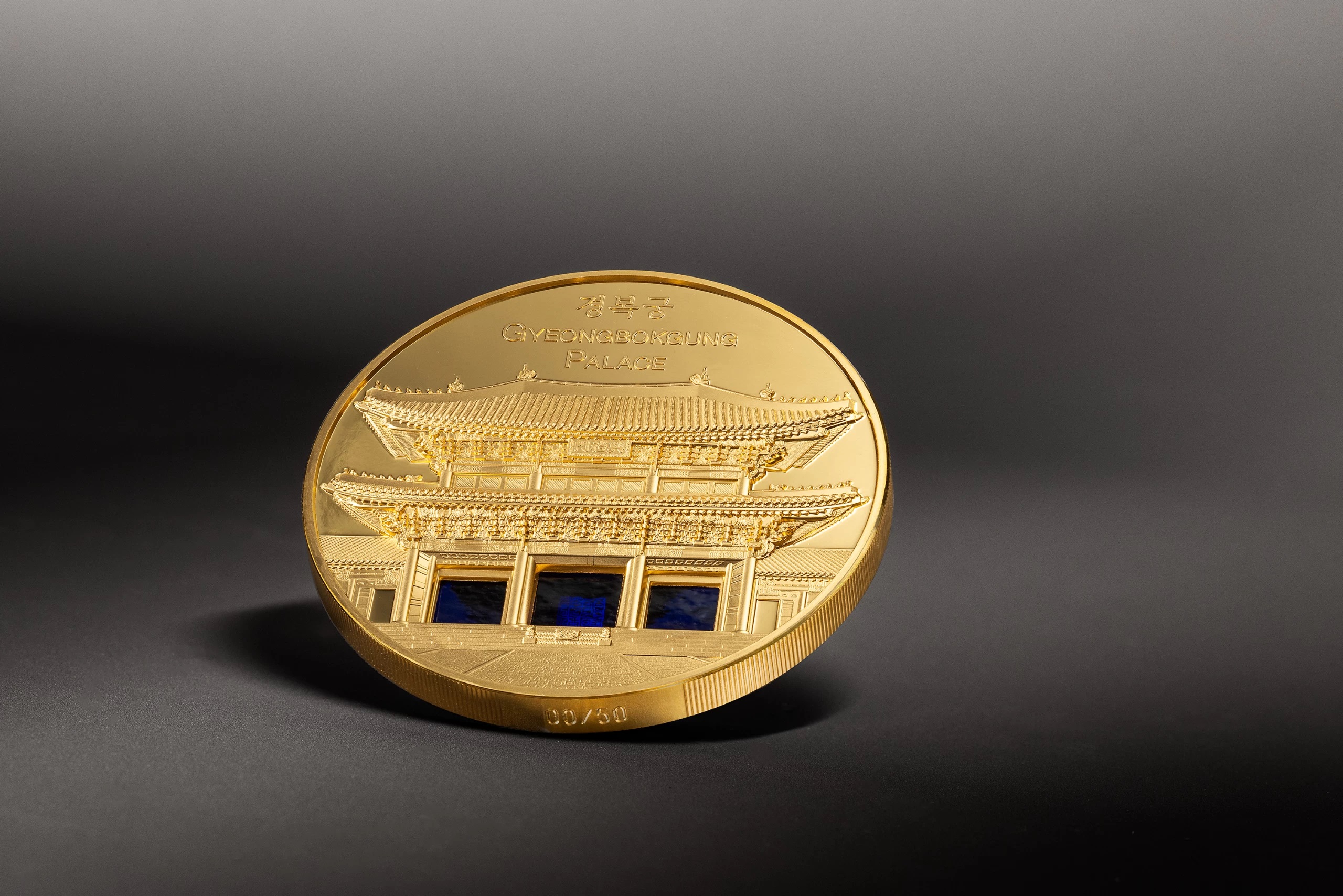 (W168.1.500.D.2024.30789) Palau 500 Dollars Gyeongbokgung Palace in Seoul 2024 - Black Proof gold (blog illustration) (zoom)